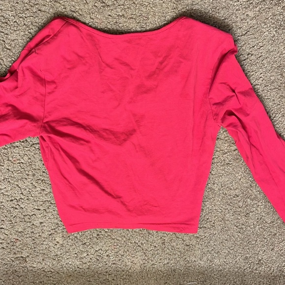 Shein western cowgirl shirt butterfly print. Color is red.  Size small - Picture 3 of 4